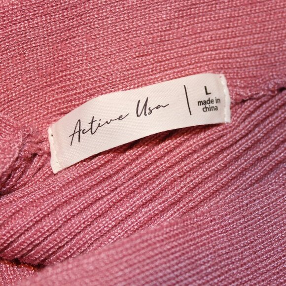 Deep Double V-neck Twist Detail Sweater Stretch Midi Dress in Black or Pink - Picture 13 of 16